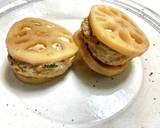 豆腐入り鶏つくねの蓮根挟み焼き作り方4写真