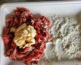牛こま肉チーズinステーキ♪作り方3写真