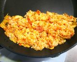 キムタクご飯◎沢庵にキムチ炒飯とベーコン作り方3写真