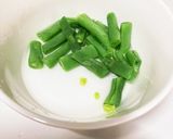簡単　レンチンいんげんの胡麻あえ1人分作り方2写真