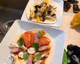 のせて焼くだけ。簡単トルティーヤピザ作り方1写真