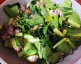 アサリと江戸菜のガーリック酒蒸し作り方6写真