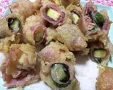 生ハムの天ぷら(野菜を巻く)作り方5写真