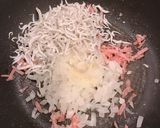 ベーコンとしらすと玉ねぎの、和風パスタ作り方4写真