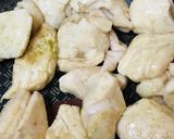 鶏肉&キノコの豆乳クリームソース仕上げ作り方1写真