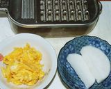 納豆に炒り卵と大根おろし作り方2写真