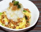 納豆に炒り卵と大根おろし作り方4写真