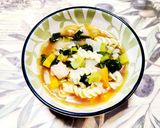 簡単★マカロニ入り江戸菜のトマトスープ作り方4写真