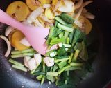 江戸菜とホタテのクリーム煮作り方4写真