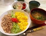 鶏ぶつ切りからの三色丼作り方7写真
