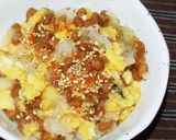 納豆に炒り卵と大根おろし作り方5写真