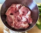 豚肉オクラのマヨポン炒め作り方1写真
