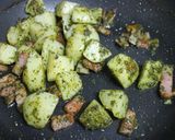 ベーコン&ポテト★バジルソース焼き作り方9写真