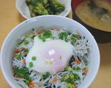温玉鮭しらす丼作り方3写真