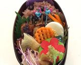 黒豆ご飯　肉巻き弁当　詰め方作り方5写真
