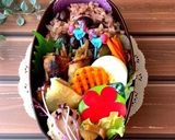 黒豆ご飯　肉巻き弁当　詰め方作り方6写真