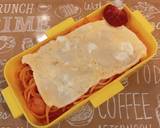 お弁当にレンジで簡単！玉子2段オムパスタ作り方10写真