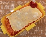 お弁当にレンジで簡単!玉子2段オムパスタ作り方10写真