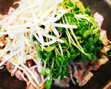 節約料理！もやしと豆苗のとんぺい焼き作り方4写真