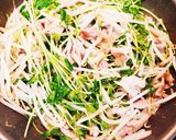 節約料理！もやしと豆苗のとんぺい焼き作り方5写真