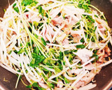 節約料理！もやしと豆苗のとんぺい焼き作り方5写真