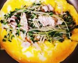 節約料理！もやしと豆苗のとんぺい焼き作り方6写真