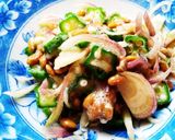 朝食定番♡茗荷オクラ納豆ご飯作り方2写真