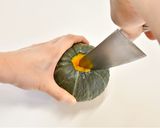 かぼちゃの切り方　JAにいがた南蒲作り方3写真