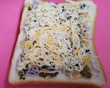 高菜の油炒めとちりめんのトースト作り方2写真