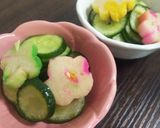 生姜香る☆花麩ときゅうりの酢の物作り方4写真