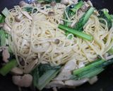 10分！小松菜＆ささみ和風パスタ作り方7写真