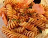 ナポリタン風お魚ソーセージのサラダパスタ作り方5写真