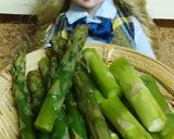 リカちゃん♡アスパラ三つ葉カニカマ和えꕤ作り方1写真