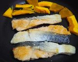 鮭と南瓜の大葉甘酢ソース焼き♪作り方5写真