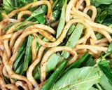 豚ロースと空芯菜の焼きうどん♡作り方6写真