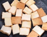 厚揚げときのこのバタぽん炒め作り方3写真