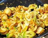 ベビーホタテと長ねぎのカレー餡かけ炒め。作り方6写真