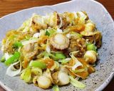 ベビーホタテと長ねぎのカレー餡かけ炒め。作り方7写真