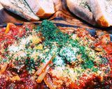 砂肝とトマト煮のバケット添作り方4写真