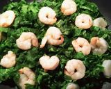 からし菜とエビの蒸し炒め作り方6写真