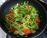 エビと豆苗の卵炒め作り方2写真