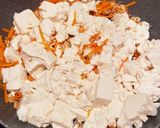 人参と枝豆の炒り豆腐作り方4写真