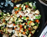 鶏肉と野菜のマヨチーズ焼き作り方5写真