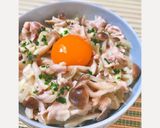 豚こまカルボナーラ丼♬作り方8写真