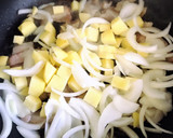 じゃが芋とベーコンの和風パスタすだち添え作り方3写真