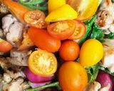 チキンと夏野菜のアーリオオーリオ作り方8写真