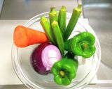 甘酢漬け彩り野菜◎ヨーグルトでコブサラダ作り方1写真
