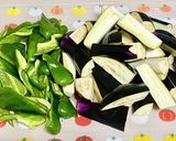 田楽風*茄子とピーマンの味噌炒め作り方1写真
