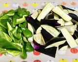 田楽風＊茄子とピーマンの味噌炒め作り方1写真