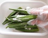 香ばしいオクラのステーキ　梅ソース作り方1写真
